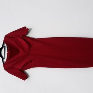 H&M Red Midi Length Dress. Size Medium